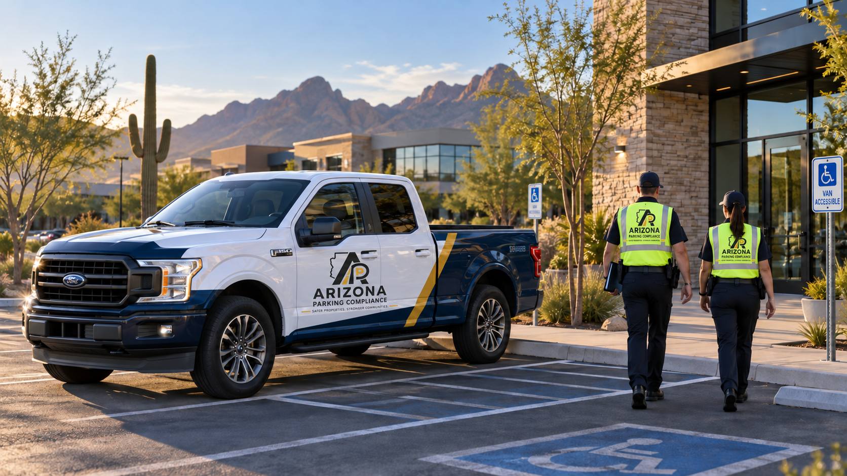 Illustrative AZ Parking Compliance branded fleet concept